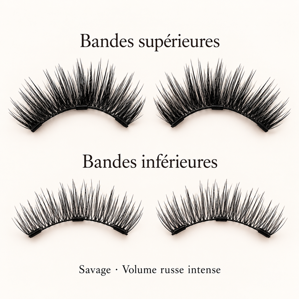 Savage — Volume russe intense : bandes supérieures et inférieures pour les deux yeux