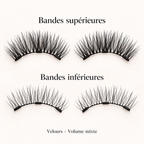 Velours — Volume mixte : bandes supérieures et inférieures pour les deux yeux